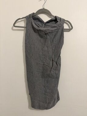 Zara Gray Sleeveless Textured Top